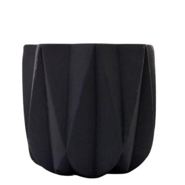 Imagem de Cachepot geometrico em cimento grafite P