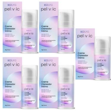 Imagem de 5 Cremes Clareador Íntimo PELVIC Virilha Coxas Axila Hidrata - Kalya