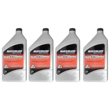 Imagem de Óleo Náutico Quicksilver TCW3 Original Motores Popa 4 Litros