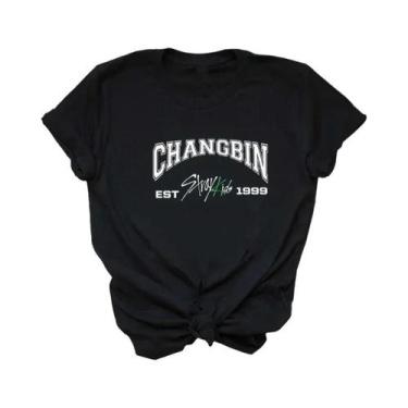 Imagem de Coreano Streetwear Stray Kids Membros Camisetas Bang Chan Changbin Lee