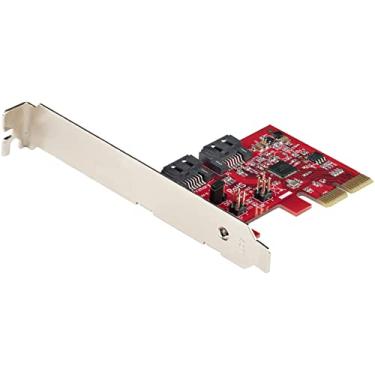 Imagem de StarTech.com Placa SATA PCIe - Placa de expansão SATA PCIe de 2 portas - 6 Gbps - perfil completo/baixo - Adaptador/controlador PCI Express para SATA - ASM1062R SATA RAID - Conversor PCIe para SATA,