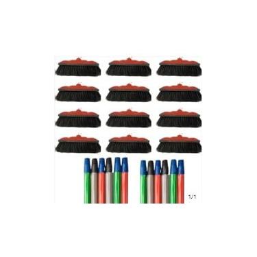 Imagem de Conjunto de 12 Vassouras Verona Comfort, Cerdas de Pelo Animal, Sem Cabo