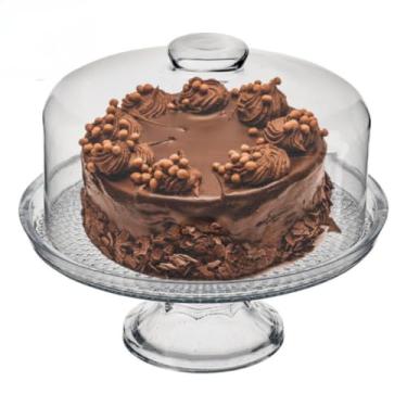 Imagem de Boleira De Vidro Com Tampa E Pé (VIDRO COM PÉ)