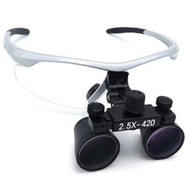 Imagem de Lupas de Lupa Binóculo Cirúrgica Global-Dental 2,5 x 420 mm DY-101 Prata