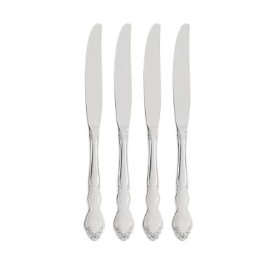 Imagem de Oneida Facas de jantar Dover Fine Flatware, conjunto de 4, aço inoxidável 18/10, conjunto de talheres, pode ser lavado na lava-louças