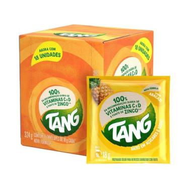 Imagem de Suco em Pó Tang Refresco Abacaxi 18g - 18 Unidades