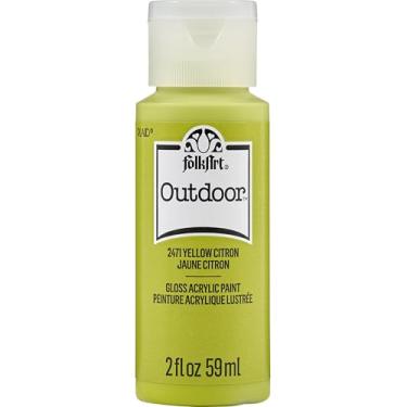 Imagem de FolkArt Tinta acrílica para uso externo em cores sortidas (59 g), 2471 citron amarelo