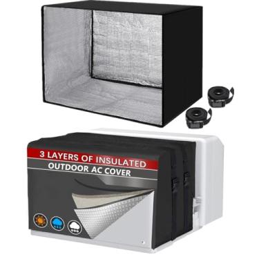 Imagem de Wsobue Capa Para Ar-Condicionado De Janela Externa, Externa Isolamento Inverno Com 3 Camadas, Proteção Contra Congelamento À Prova D'Água