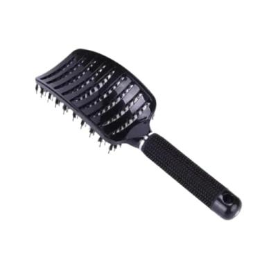 Imagem de Escova para cabelos cacheados, seca ou molhada - Escova desembaraçadora de nylon para cabelos emaranhados e macios | Design ergonômico de nível profissional com dentes largos para cabelos grossos (01)