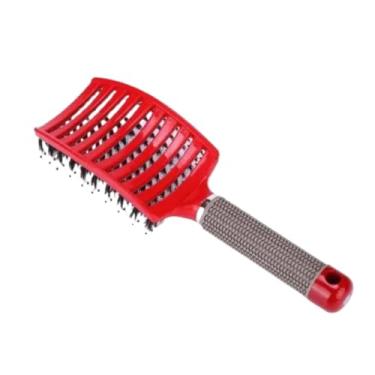 Imagem de Escova para cabelos cacheados, seca ou molhada - Escova desembaraçadora de nylon para cabelos emaranhados e macios | Design ergonômico de nível profissional com dentes largos para cabelos grossos (03)