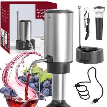 Imagem de Aerador elétrico de vinho Pourer CIRCLE JOY Recarregável Prata