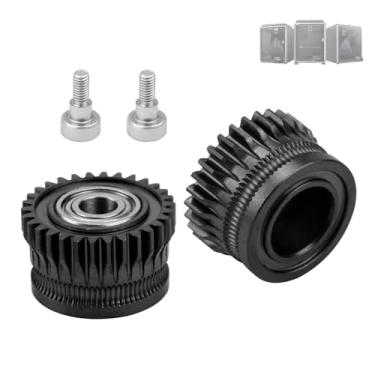 Imagem de Xirbbo K1 Gear (2 Peças) K1 Max Extruder Upgrade Gears Kit All Metal Filament Drive Extruder Gear Para K1 / K1 Max / K1C Motor Niquelado Aço Endurecido Chapeamento Acessórios Para Impressora 3D Peças