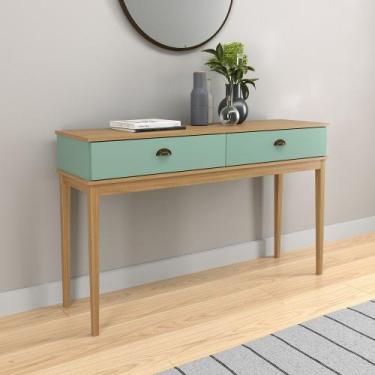 Imagem de Aparador 2 Gavetas Colonial Movelbento, Mel/Oliva