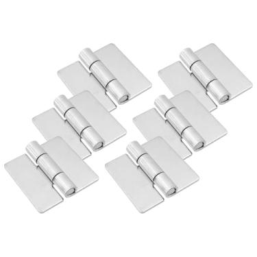 Imagem de HEVSTIL 6 peças de dobradiças soldáveis resistentes, dobradiça de saída soldada na dobradiça design de dobradiça de extremidade de aço para portões e portas pesados, resistente à corrosão e ferrugem