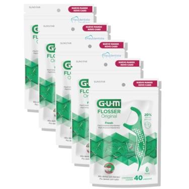 Imagem de Flosser Gum Original, Fio Dental Com Haste, Sabor Menta, 200 Unid., Gum, Verde