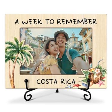 Imagem de AWDSTN Porta-retrato Costa Rica, porta-retratos de 10 x 15 cm para exibição de mesa, férias, lua de mel, noivado, aniversário, presentes de casamento para casais de amigos da família, molduras de