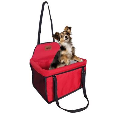 Imagem de Assento Pet Transporte Cachorro Carro Cadeirinha Segura Confortável Co