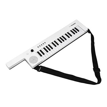 Imagem de Chusui Guitarra Piano Eletrônico com Mini Teclado Piano Eletrônico de 37 Teclas Piano Infantil Recarregável