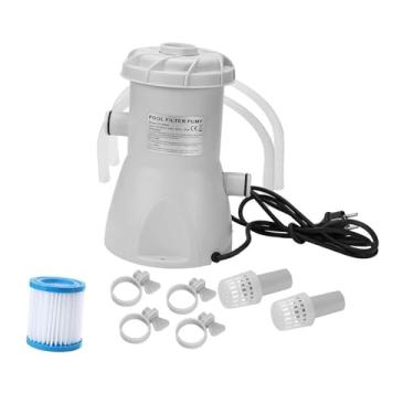 Imagem de Baoblaze Bomba de filtro de piscina acima do solo de 530 GPH, 30 W, plugue EUA 110 V, acessórios multiuso, ferramenta de limpeza de alta eficiência e fácil