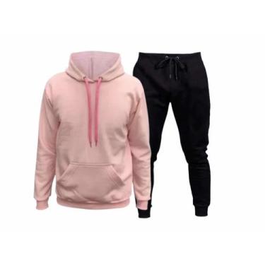 Imagem de Conjunto de Moletom Abrigo Blusa de frio + Calça de moletom Masculino 