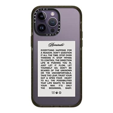 Imagem de CASETiFY Capa Impact para iPhone 14 Pro Max [4X testado contra quedas de grau militar/proteção contra quedas de 2,5 metros] - It's Only The Beginning, Baby by Top Girl Studio - Preto brilhante