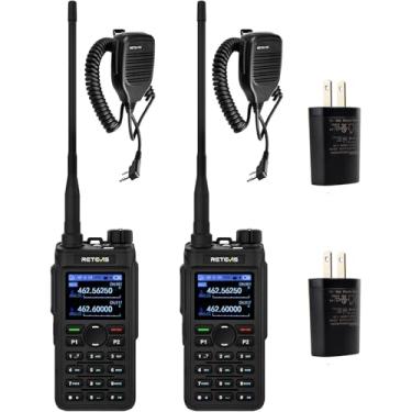 Imagem de Retevis Rádios Portáteis C2 Gmrs, Com Repetidor, Walkie Talkies Microfone De Ombro, Cancelamento Ruído, Usb-C 2000 Mah, Relógio Duplo, Noaa, Lanterna, Rádio Bidirecional Emergência Para Camping Off-