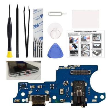 Imagem de Kit de substituição de porta de carregamento compatível com Galaxy A02S versão EUA, SM-A025U, SM-A025V, SM-A025A, SM-A025U1 Dock Board Conector USB-C, com manual de instruções, kit de ferramentas
