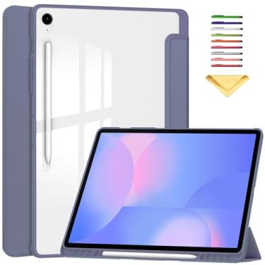 Imagem de UUcovers Capa para Galaxy Tab S10 FE+/S10 FE Plus 33.3 cm 2025 (Modelo: SM-X620/SM-X626B) Capa com suporte de três dobras com suporte para caneta S [despertar/hibernar automaticamente] amortecedor de