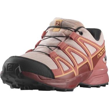Imagem de Salomon Speedcross CLIMASALOMON Waterproof Hiking Shoe, English Rose/Cow Hide/Cantaloupe, 5 US Unisex Little Kid