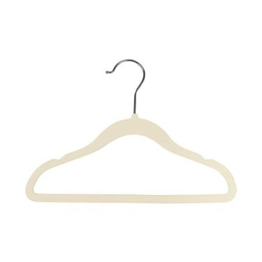 Imagem de KIT 5 CABIDES AVELUDADOS BEGE INFANTIL CREAM