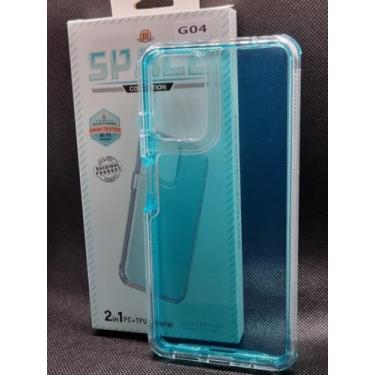 Imagem de Capa 2-in-1 (Silicone + Acrílico) Para Motorola G04 (Azul Água)