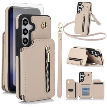 Imagem de Asuwish Capa de celular para Samsung Galaxy A14/M14 5G RFID carteira celular com protetor de tela de vidro temperado alça transversal suporte para cartão de crédito suporte A 14 4G 14A 14M G5 mulheres