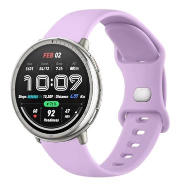 Imagem de AK Pulseiras de silicone compatíveis com Amazfit Active 2 / Active Watch Women Men, pulseira de substituição macia para Amazfit GTS 4 3 2 2e/GTS 4 2 Mini/GTR mini/Bip 3/3 Pro/Bip U Pro/Bip S Lite