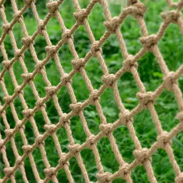 Imagem de Rede De Corda De Cânhamo Para Escalada De Plantas, Rede De Juta Natural Para Estilo Jardim De Fantasia, Acessórios Decorativos De Estilo Mediterrâneo, Decora, Jute, 1M×8M(3.3FT×26.2FT)