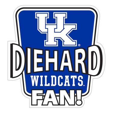 Imagem de Siskiyou Adesivo esportivo NCAA Kentucky Wildcats Die-Hard Fan Auto Decal, cores do time, tamanho único