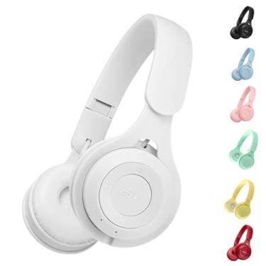 Imagem de Fone De Ouvido Bluetooth Sem Fio Over-Ear com Microfone, Dobrável, Qualidade de Som, Bateria Recarregável, Confortável, Ideal para Música, Chamadas e Jogos (Branco)