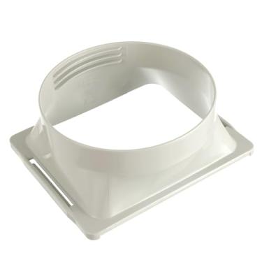 Imagem de HAUREW Acoplador de mangueira de escape quadrado de ar condicionado portátil 14 cm adaptador de janela quadrada a redonda conector de tubo unidade CA acessórios móveis de ar condicionado para