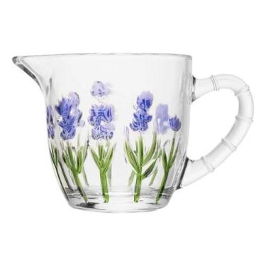 Imagem de Leiteira Em Cristal Com Relevo Detalhes Lavanda Flores 240ml - Lyor