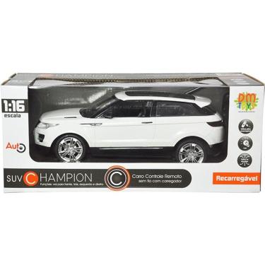 Imagem de Carro Controle Remoto Champion SUV Branco sem Fio Recarregavel DM TOYS DMT5051