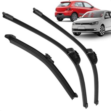 Imagem de Kit Completo 3 Palhetas Limpador Parabrisa Silicone Gol G5 2008 a 2012
