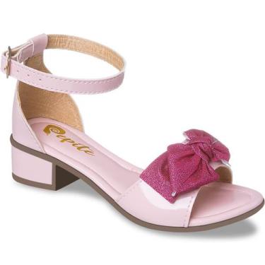 Imagem de Sandália Infantil Feminina Social Com Saltinho - Pepite, Rosa, 32
