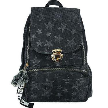 Imagem de Mochila Glitter Feminina Teen Escolar Estrelas 8007 Bordô - Xfp By Pla