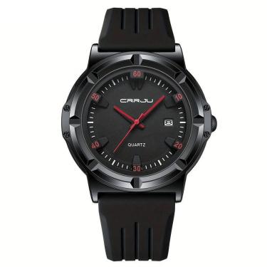 Imagem de Relógio Analógico De Quartzo Com Pulseira Em Silicone Design Esportivo Vermelho