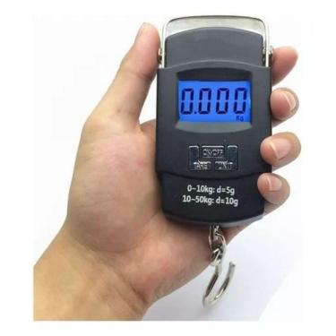 Imagem de Balança Digital Portátil Gancho Para Bagagem E Pesca 50Kg