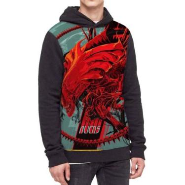 Imagem de Moletom Com Capuz Ken Taylor Alien Ref:456 - smoke, Preto, G