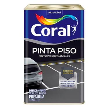 Imagem de Tinta Acrílica Premium para Piso 18 Litros Preto - CORAL