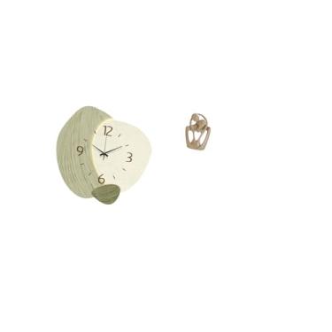 Imagem de Fenteer Relógio de Parede Abstrato Silencioso, Estátua de Casal, Escultura Criativa de Resina, Relógio Decorativo para Cozinha, Escritório, Fazenda, Estante,