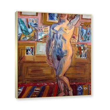 Imagem de Moldura de champanhe. Impressões Raoul Dufy, (sem título 43), pôster de viagem vintage, arte impressionista, imagem de arte de parede em tela para decoração de casa. 40 x 48 cm-15,7 x 18,9 pol