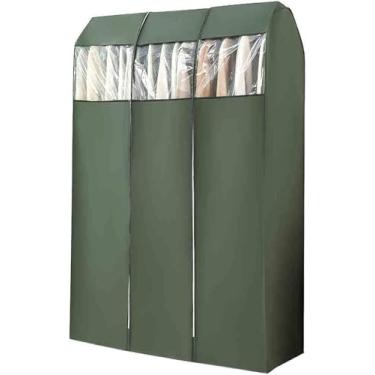 Imagem de Capas De Vestuário Para Cabideiro Pendurado Em Roupas, Sacos De Vestuário Com Janela Transparente E Zíper Para Armário, Para Lavagem A Seco, Armazenamento Doméstico, Green, 80cm/31in