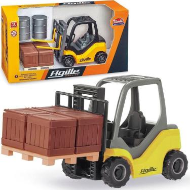 Imagem de Brinquedo Colecionável Miniatura Empilhadeira Agile Working Amarelo